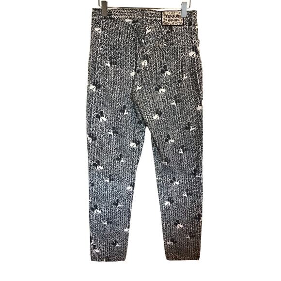 ERNEST LE GAMIN Paris Disney Collaboration Mickey Mouse Skinny Jeans Womens 4 - Picture 4 of 6